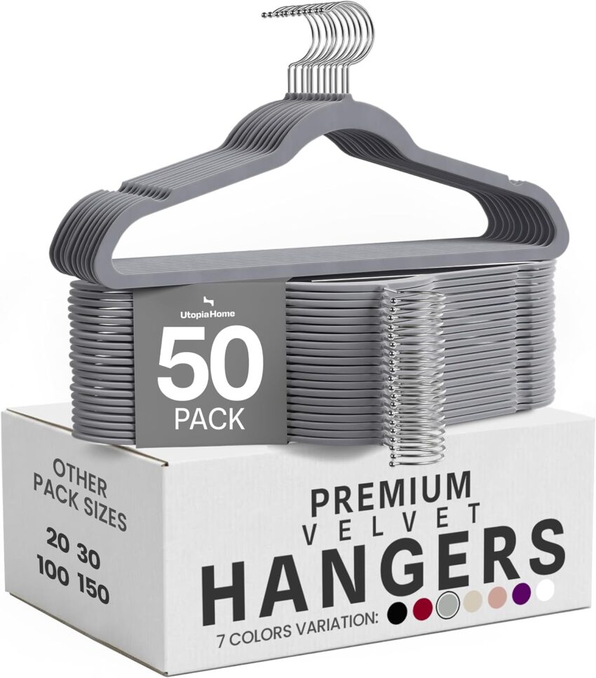 Amazon Basics Velvet Clothes Hangers